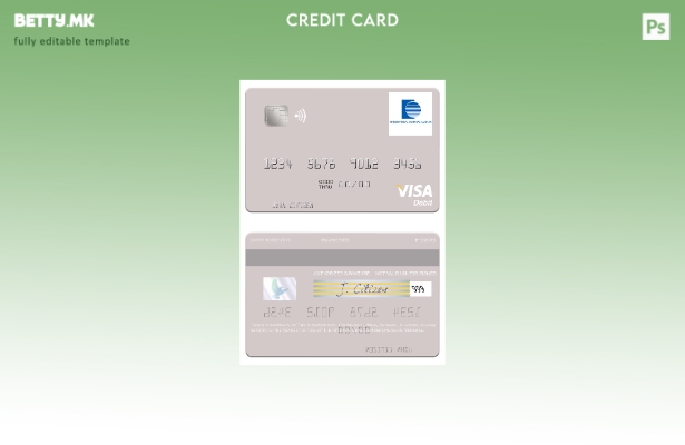 модерен стил Сенегал Шаблон за виза за дебитна картичка на Меѓународната трговск